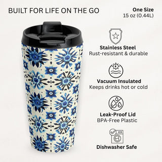 Sapphire Petals - Travel Mug