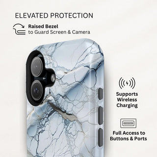 Silvery Blue Network - iPhone MagSafe