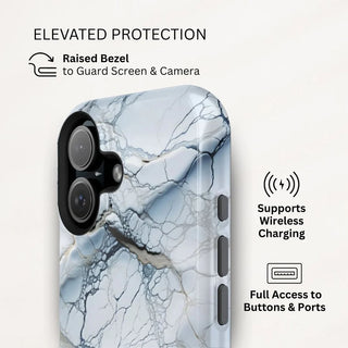 Silvery Blue Network - iPhone Tough