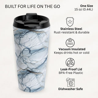 Silvery Blue Network - Travel Mug