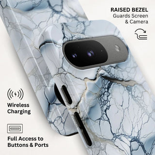 Silvery Blue Network - Pixel Tough