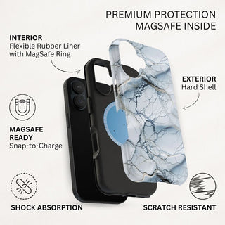 Silvery Blue Network - iPhone MagSafe