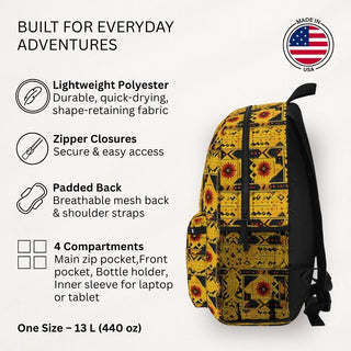 Sunburst Tapestry Ancient Grid - Backpack
