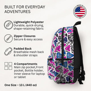 Vivid Triangles - Backpack